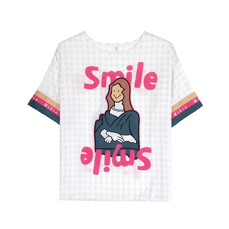 2026 Summer Pajamas Ladies Cartoon Set Sweet Home Clothes Set Three-Piece Set Can Be Passed Out