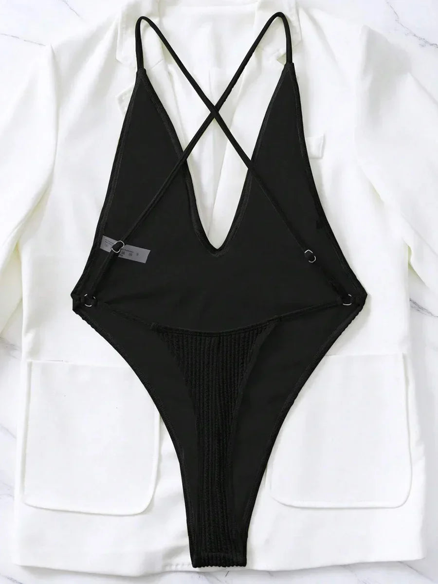 Snake Skin Extreme Mini Micro Thong Swimsuits Cross Backless Women Swimwear One Piece Swimsuit Female High Cut Bathing Suit Swim
