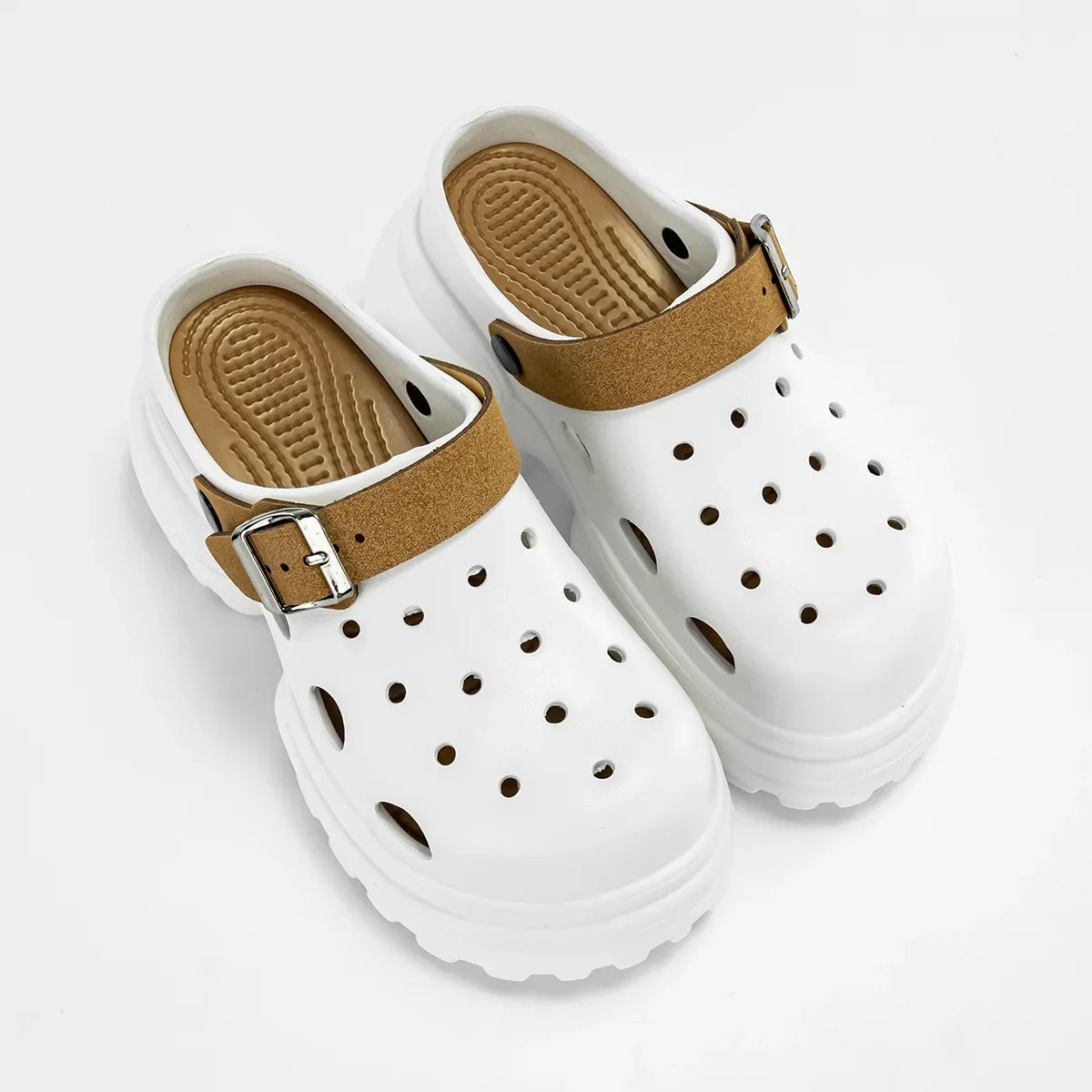 Women Fashion Clogs Indoor Street Slippers 10CM High Heels Sandals Thick Sole Beach Slides Female Leisure Platform Shoes