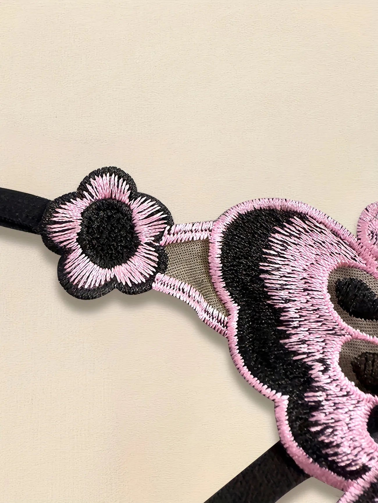 Women Butterfly Embroidery Thong Panties Sexy Lace G String Adjustable Strap Low Rise Underwear Soft Breathable Lingerie