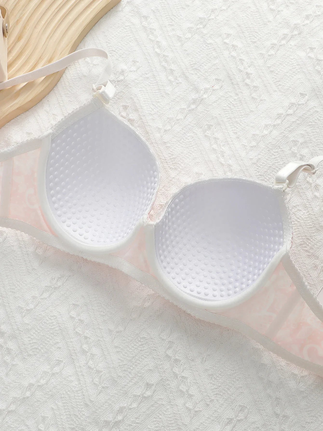 Women's 2-piece Sexy Bra With Printed Pattern And Steel Ring Gathered Push Up Bra Women's Daily Close Fitting Casual Bra A3154