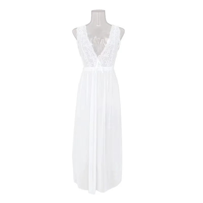 Large Sexy Night Dress Ice Silk Satin Sleepwear Female Nightgown Women Sleeping Dresses Plus Size Night Shirts