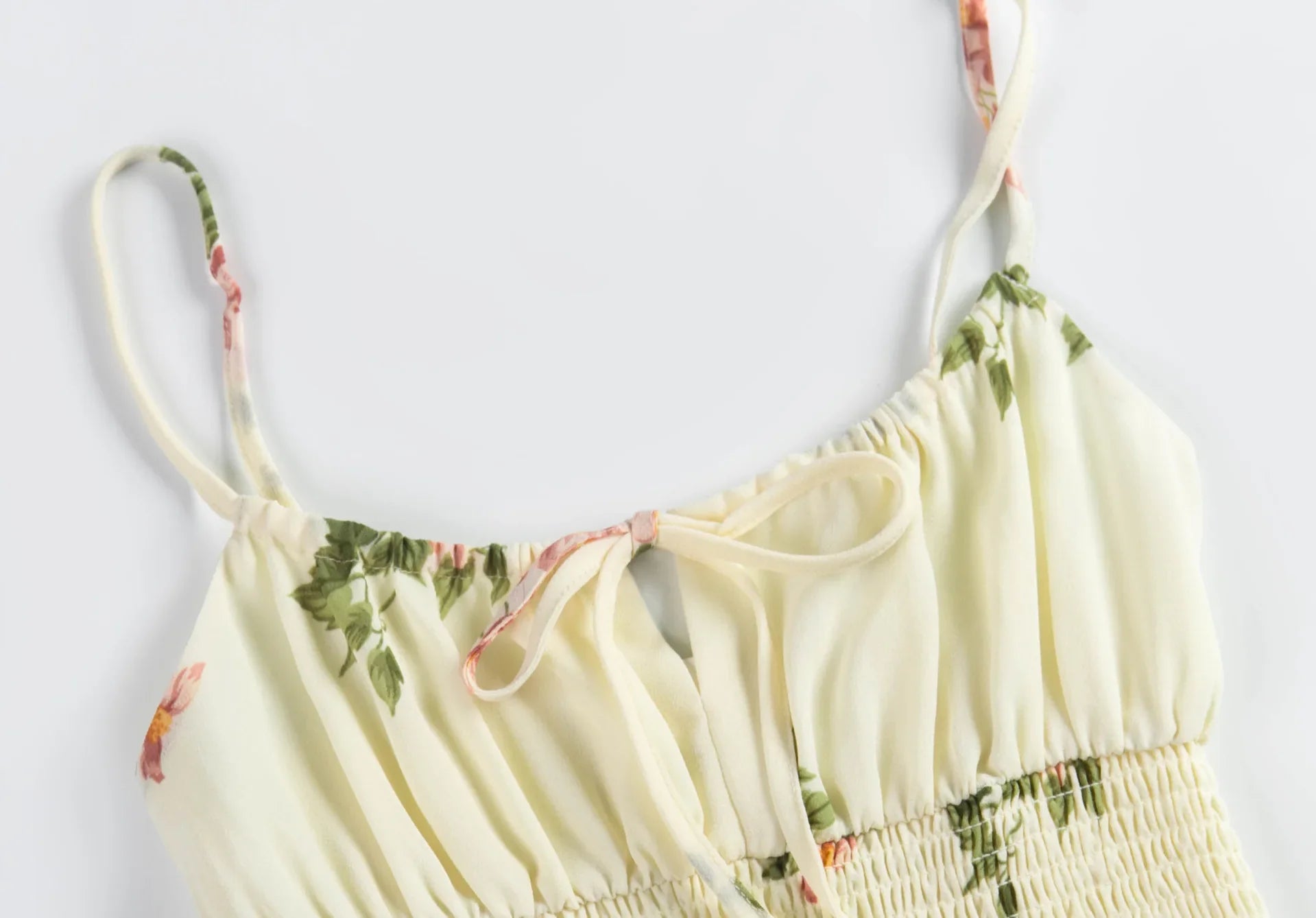 Spaghetti Strap Lace Up Beige Chiffon Summer Dress Sexy Slip Midi Sleeveless Dress Robe Big Flower Print Women Beach Dress Boho