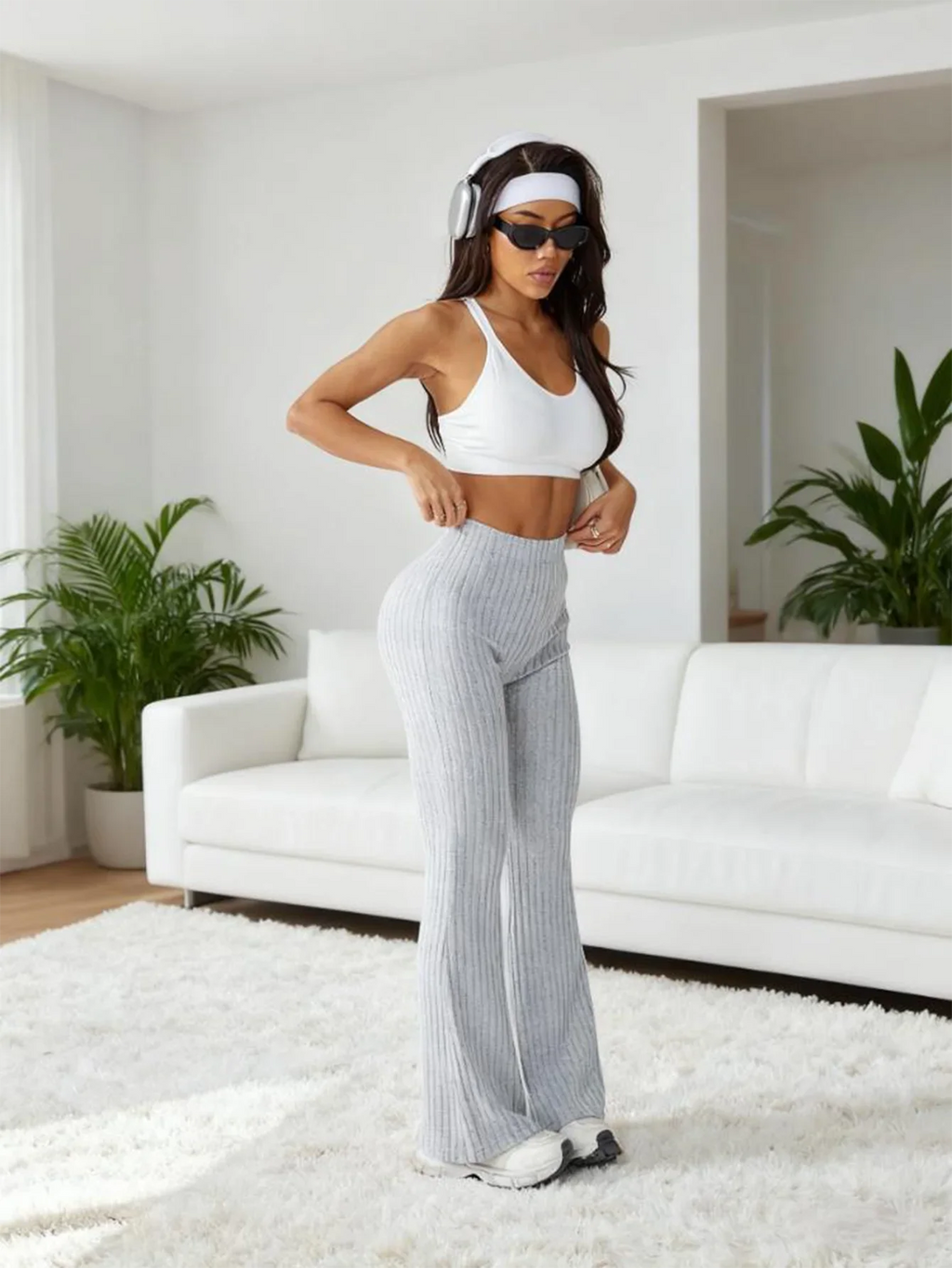 Hot Sales High-Waisted Breathable Flared Trousers Chic Athleisure Fitness Women Sports Yoga-to-Street Yoga Gym Pant 2025 Autumn