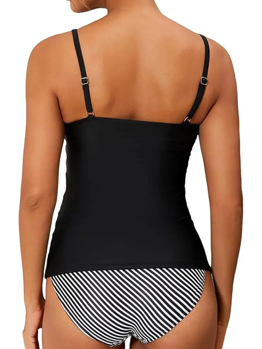 Strappy Tankini Set Two Pieces Swimsuit Women 2026 Printed Swimwear Female Beach Wear Bathers Bathing Swimming Swim Suit