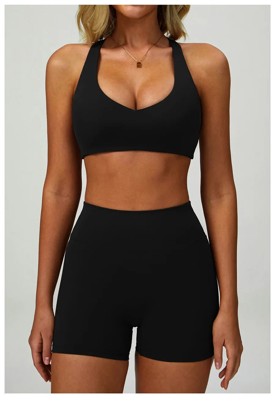 New Sportswear Seamless Yoga Set Gym Clothes Sportswear Long sleeved jacket Women Fitness Set Tracksuits Sports Bra Gym Leggings
