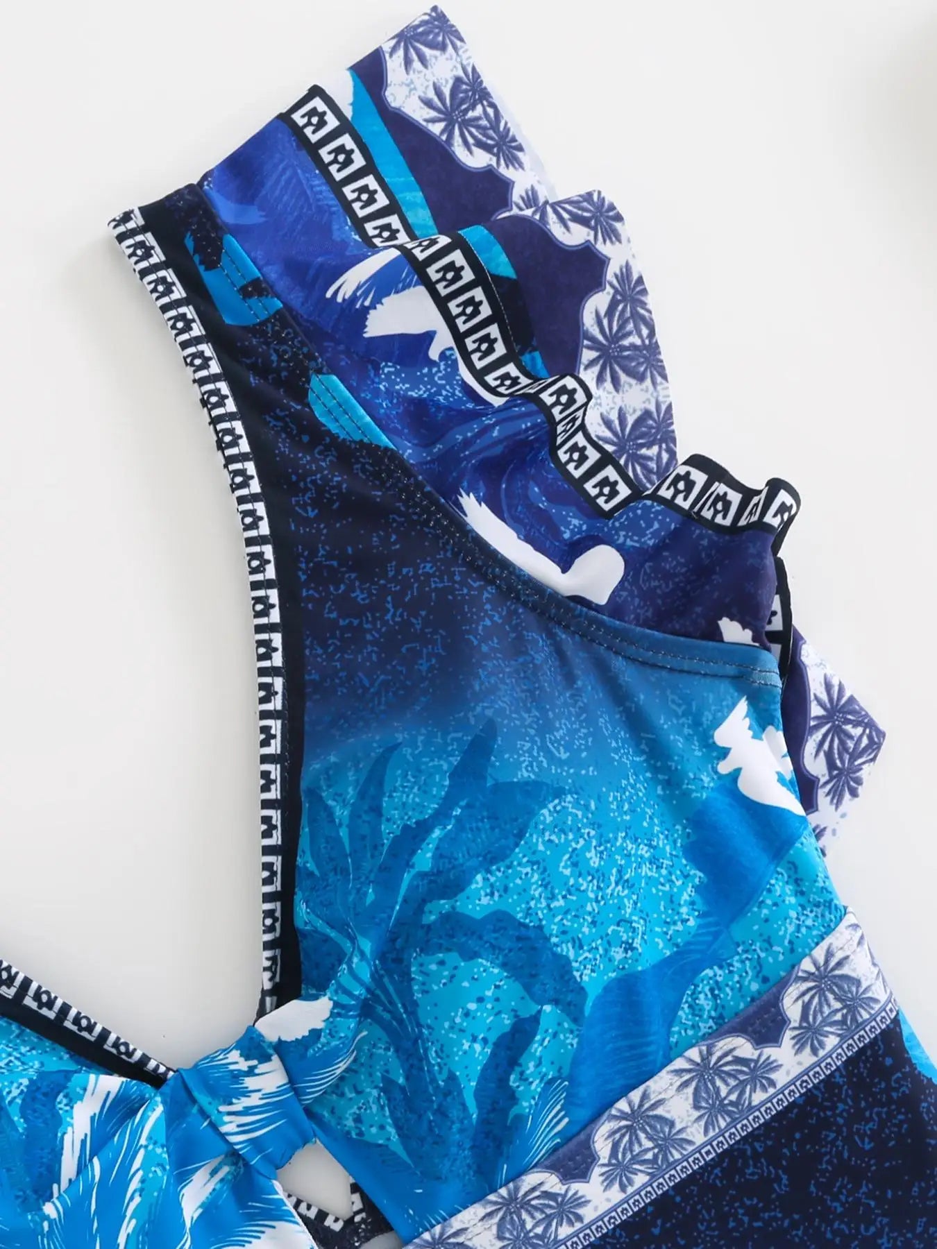 2026 Printed Swimsuit One Piece & Beach Dress Sexy Ruffle Swimwear Women Bathing Swimming Swim Suit Padded Beachwear Summer