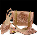 Doershow African fashion Italian Shoes And Bag Sets For Evening Party With Stones gold Italian Handbags Match Bags! HDF1-3