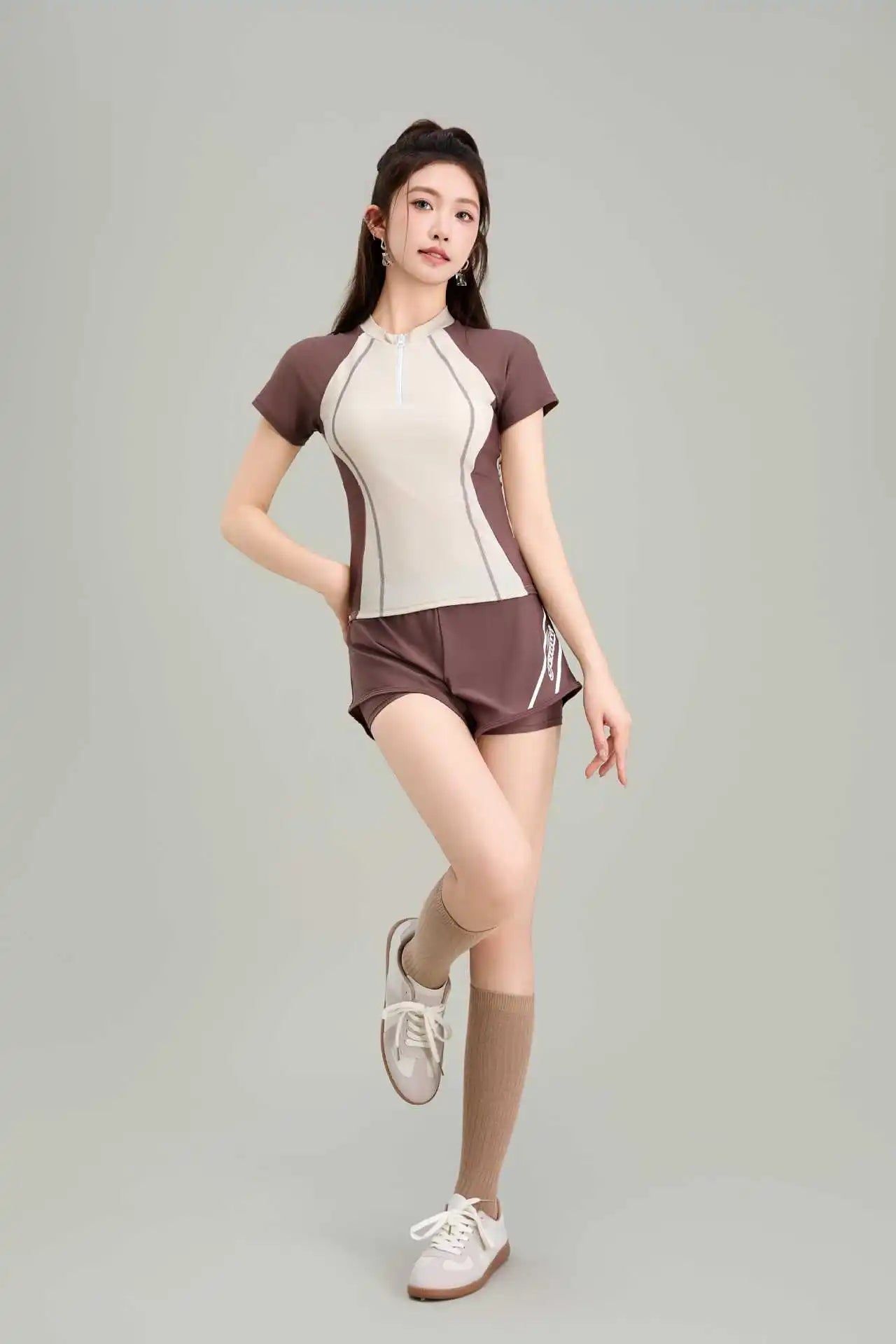 New Split Swimsuit for Women, Conservatively Concealed and Slimming, Swimming Pool Exclusive for Girls' Vacation Swimsuit