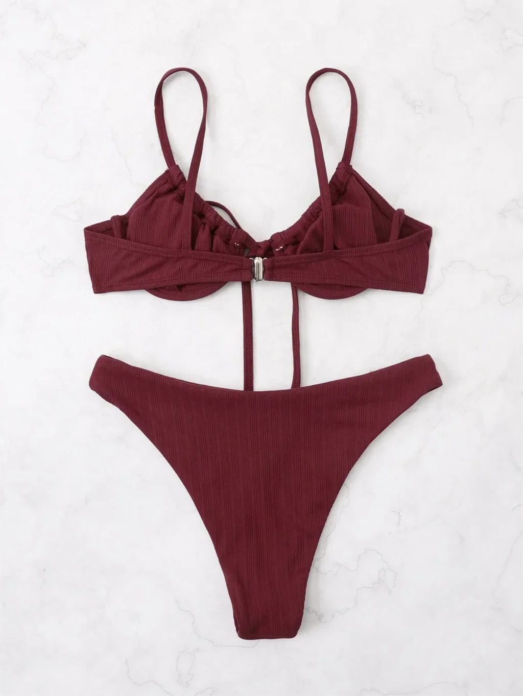 2026 Push Up Bikini Women Tie Front Swimsuit Sexy Underwire Swimwear Female Bathers Bathing Swimming Swim Suit Summer Beachwear