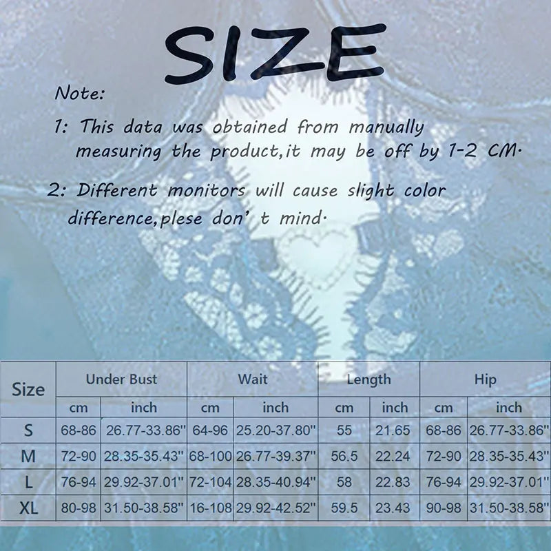 Sexy Crotchless Lingerie Women Lace Hollow Bodysuit Exotic Pajamas Teddy Babydoll Dress Deep V Open Bra Porno Underwear Set