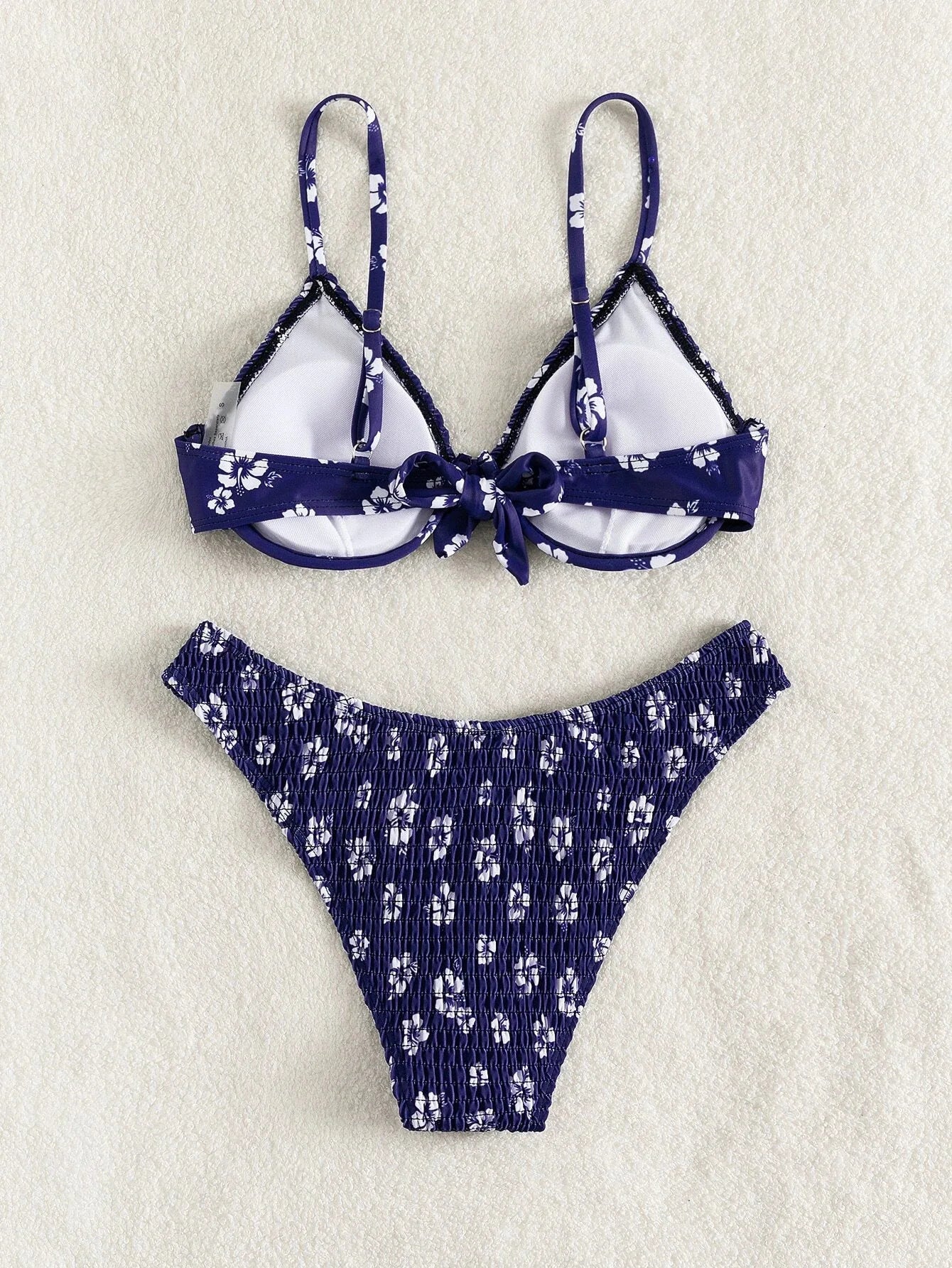 2026 Sexy Floral Twin Strap Bralette Bikini Women Swimsuit Triangle Swimwear Bathing Suits Two-piece Biquini Thong Bikinis Sets