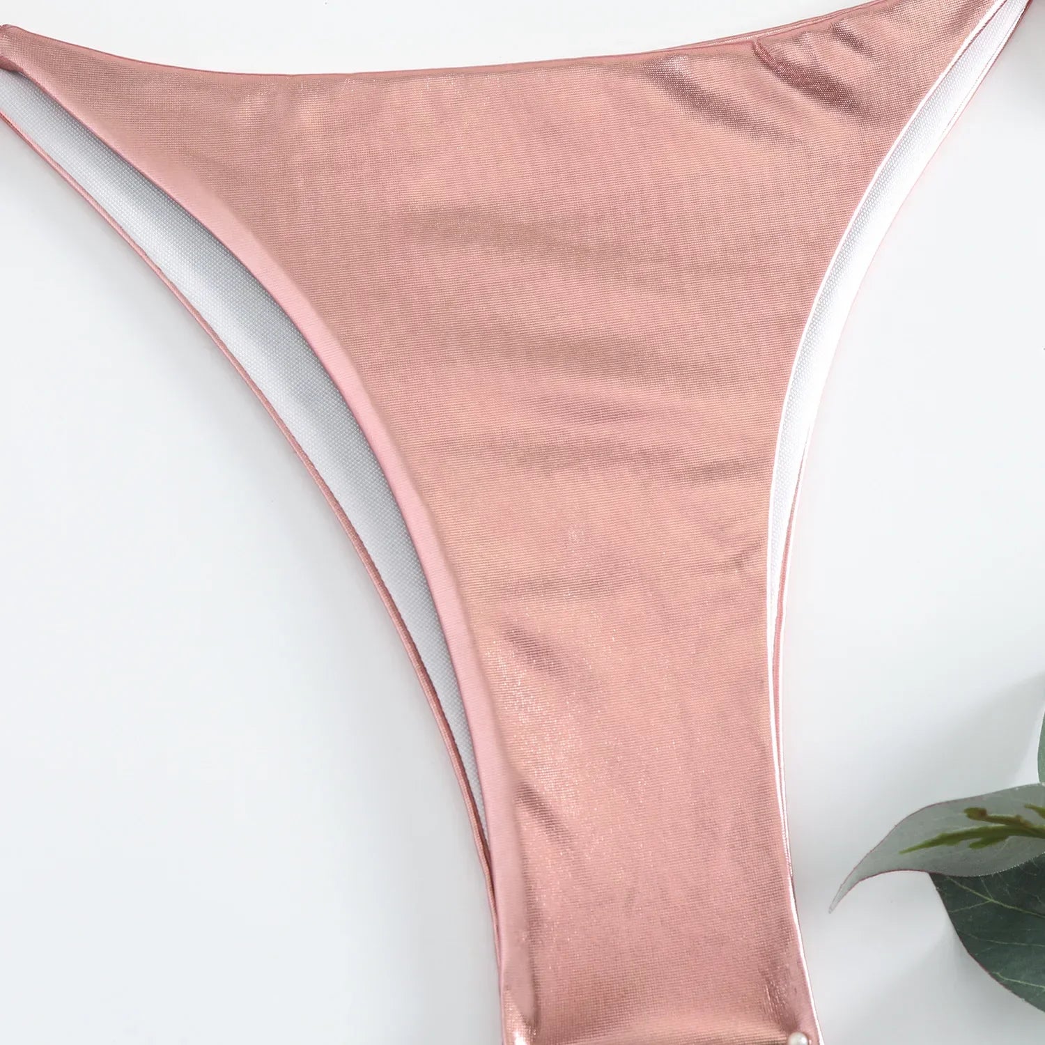 Sexy Shiny Pu Faux Leather Bikini 2025 Women Swimwear Female Swimsuit Two-pieces Bikini set String Bather Bathing Suit Swim Lady