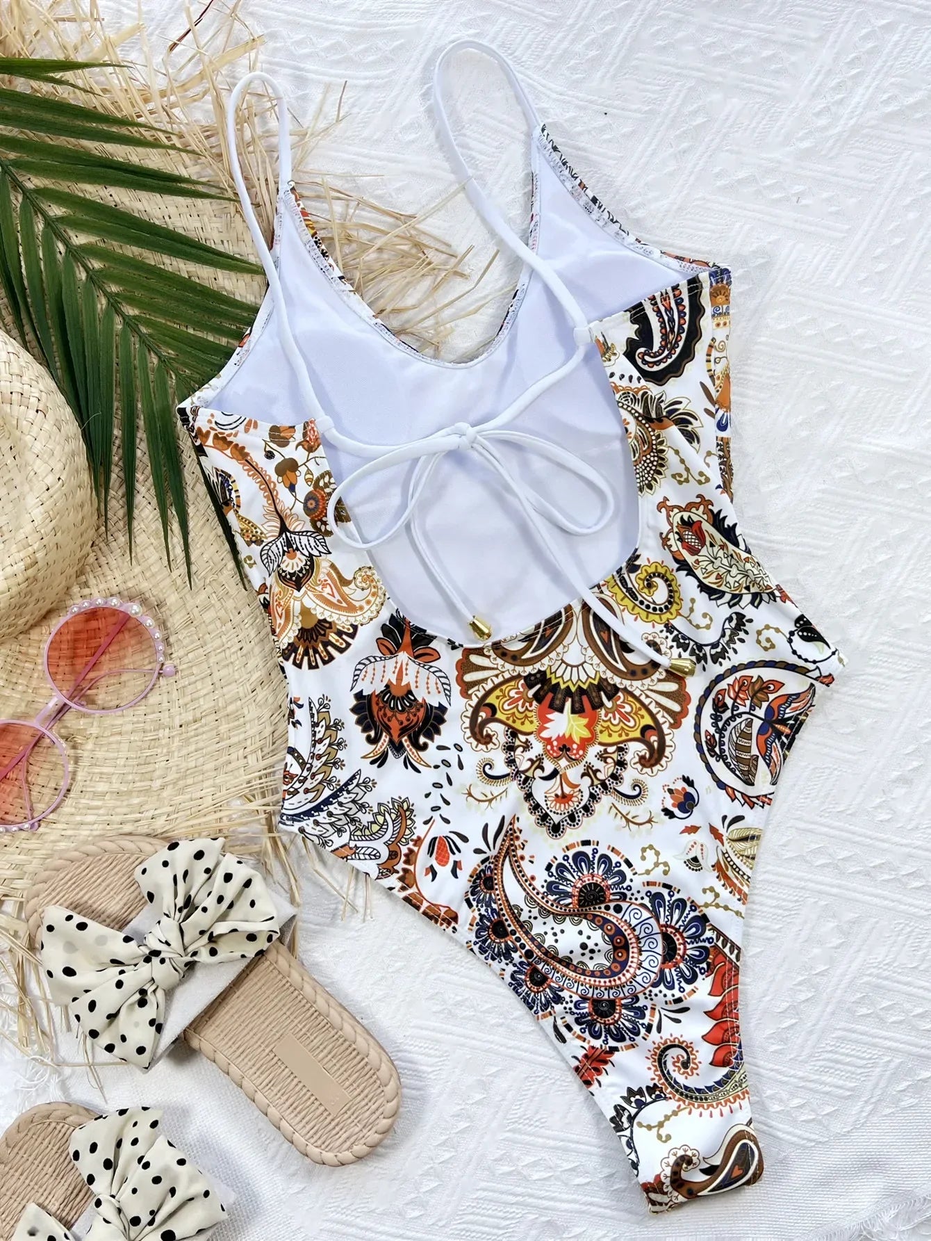 New Sexy One Piece Swimsuit Swimwear Women V-neck Backless Print One-piece Bathing Suit Beachwear Costumi Da Bagno Donna 2026