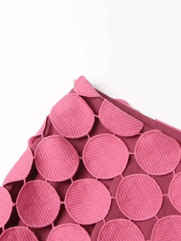 Dot Solid Minimalist Casual Skirt For Women High Waist Patchwork Zipper Irregular Hollow Out Skirts Female Fashion New OPM8