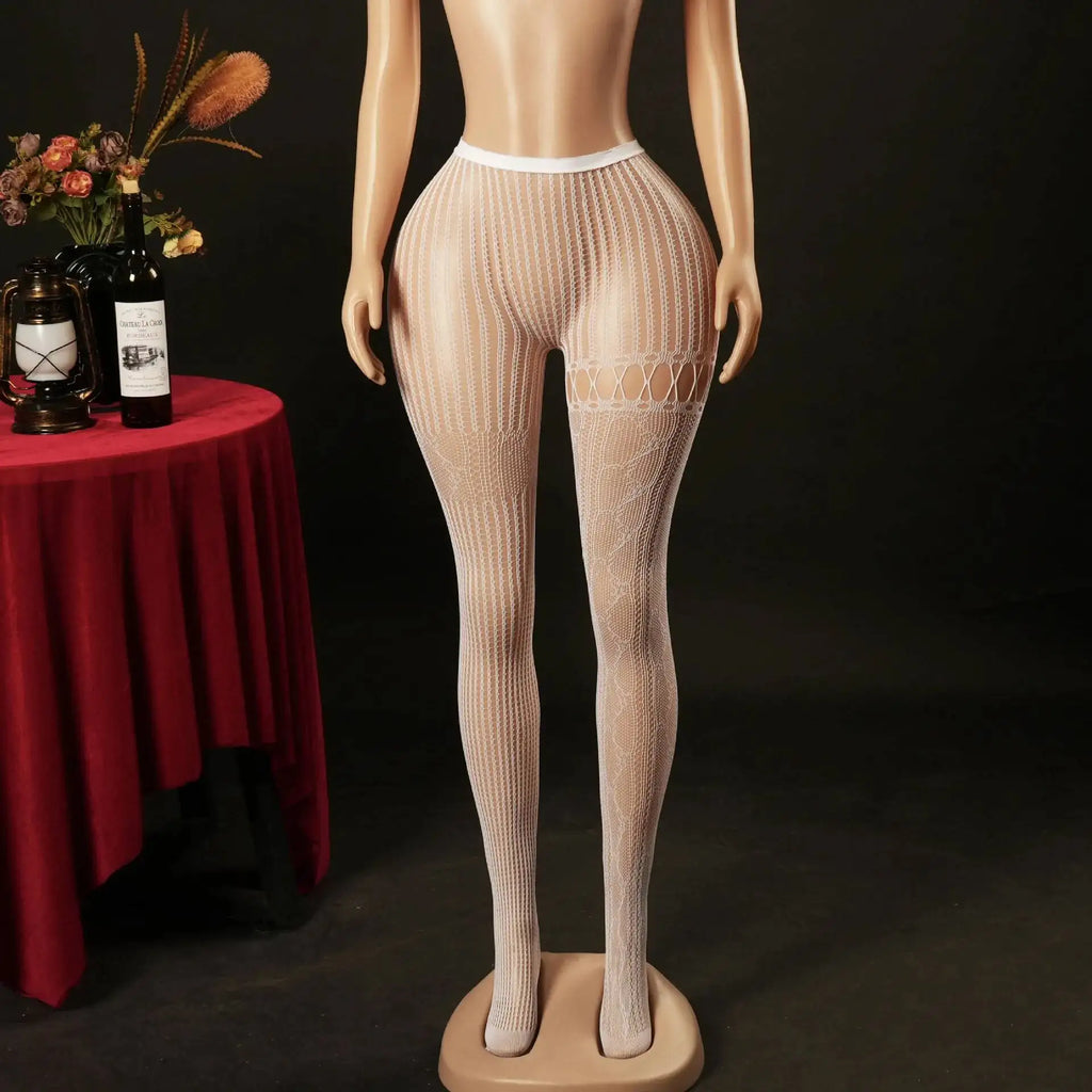 Leggings Lace Fishnet Stockings High Socks Sexy One-piece Pantyhose Striped Jacquard Tight-Fitting Solid Color Pantyhose YMWS