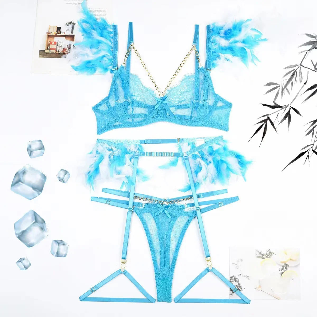 Langerie Bilizna Sexy Lingerie Outfit Vulgar Female Underwear Set for Women Clothes Sex Bіdzna Z Video Access Women's Langgery