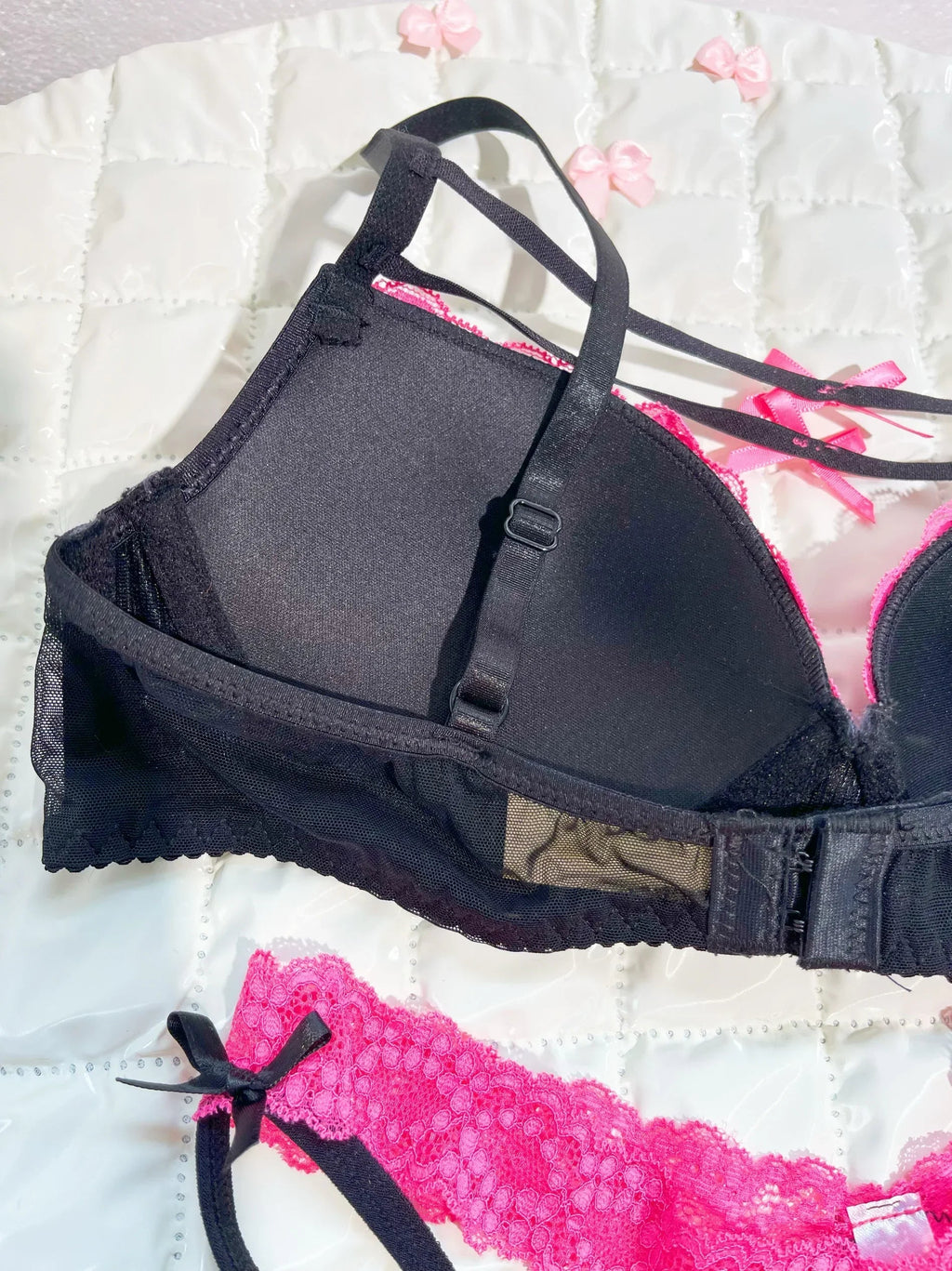 MOYISU New Release Contrast Bra Set | Demure & Sexy French Lace Bralette | Accentuates Small Chest Curves | Breathable Lingerie