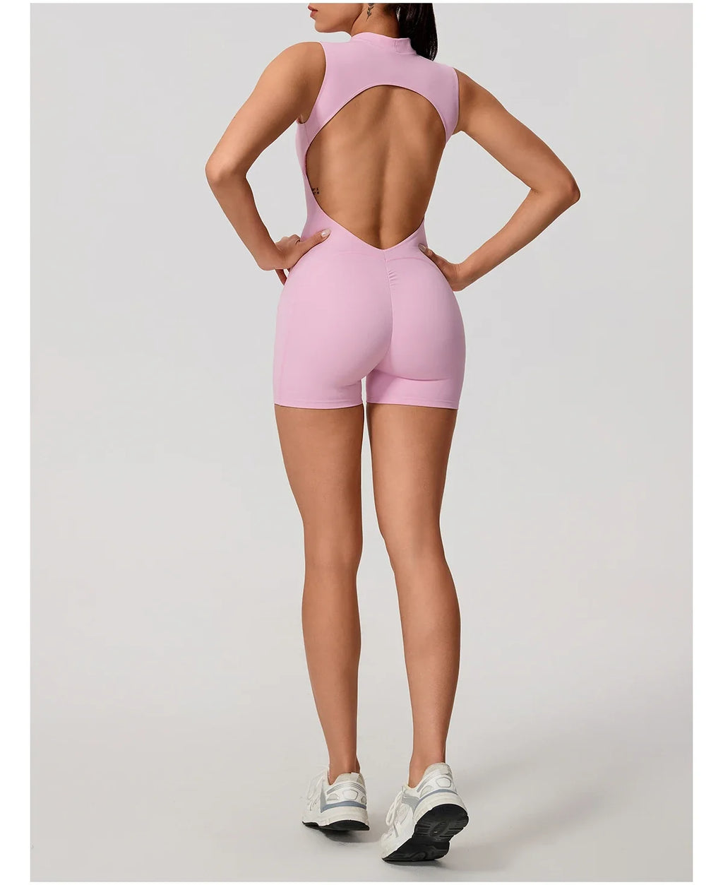 Hearuisavy Summer Sports Overalls Women Gym High Stretch Sleeveless Yoga Bodysuit Running Push Up Butt-Lifting Fitness Jumpsuit