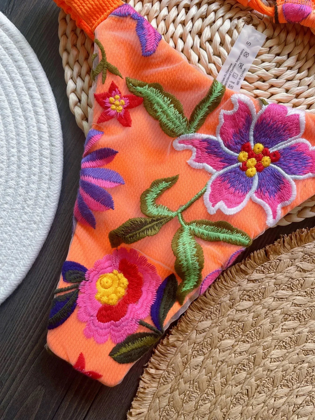 RUOTONSEPT 2024 New Sexy Handmade Embroidery Bikini Set Women's Swimsuit Triangle Swimwear Bathing Suit Brazilian Biquinis