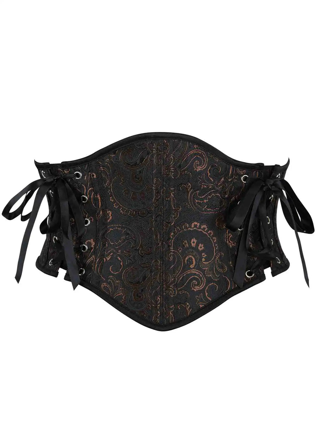 Retro Palace Jacquard Side Zipper Body Shaping Tight Waist Fishbone Side Lace Outer Wear