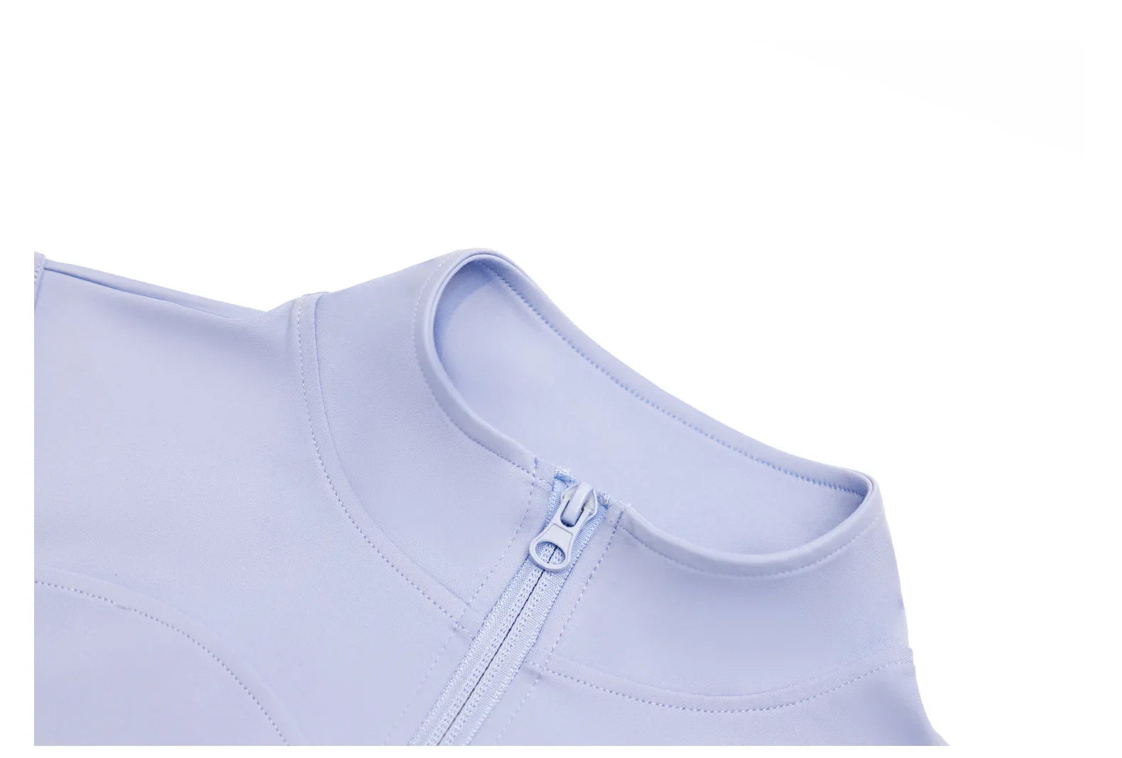 Women Zipper Yoga Shirts Solid Stand Up Collar Elastic Slim Fit Sports Jacket Breathable Sleeveless Sunscreen Workout Clothes