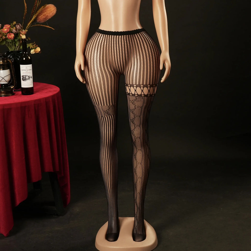 Leggings Lace Fishnet Stockings High Socks Sexy One-piece Pantyhose Striped Jacquard Tight-Fitting Solid Color Pantyhose YMWS