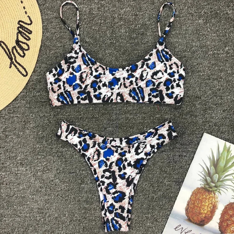 2026 Sexy Leopard Brazilian Bikini Female Swimsuit Women Swimwear Two Pieces Bikini Set High Cut Push Up Bathing Suit Swim Lady