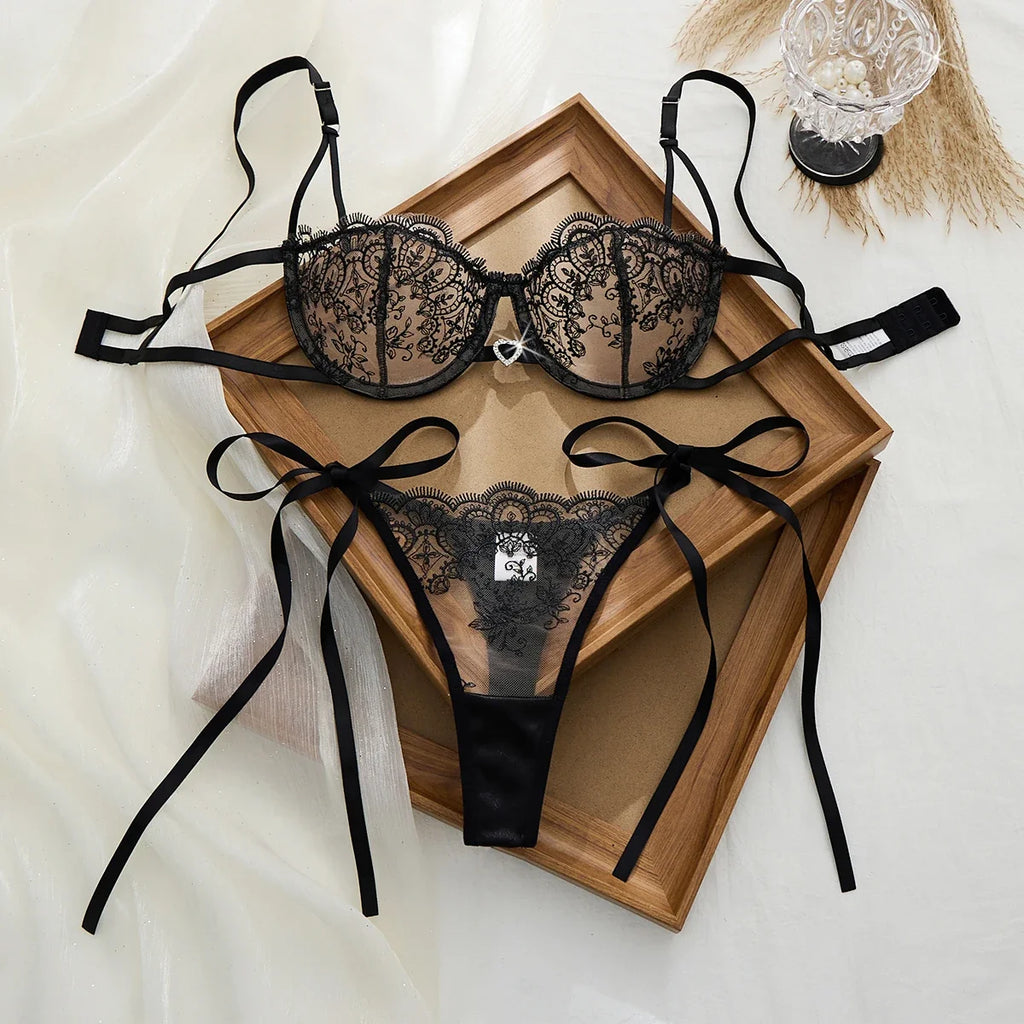 Three-Piece Bra Set, Provocative Lingerie, European Style, Pure Desire Bra, Strapless Underwear ZA825201