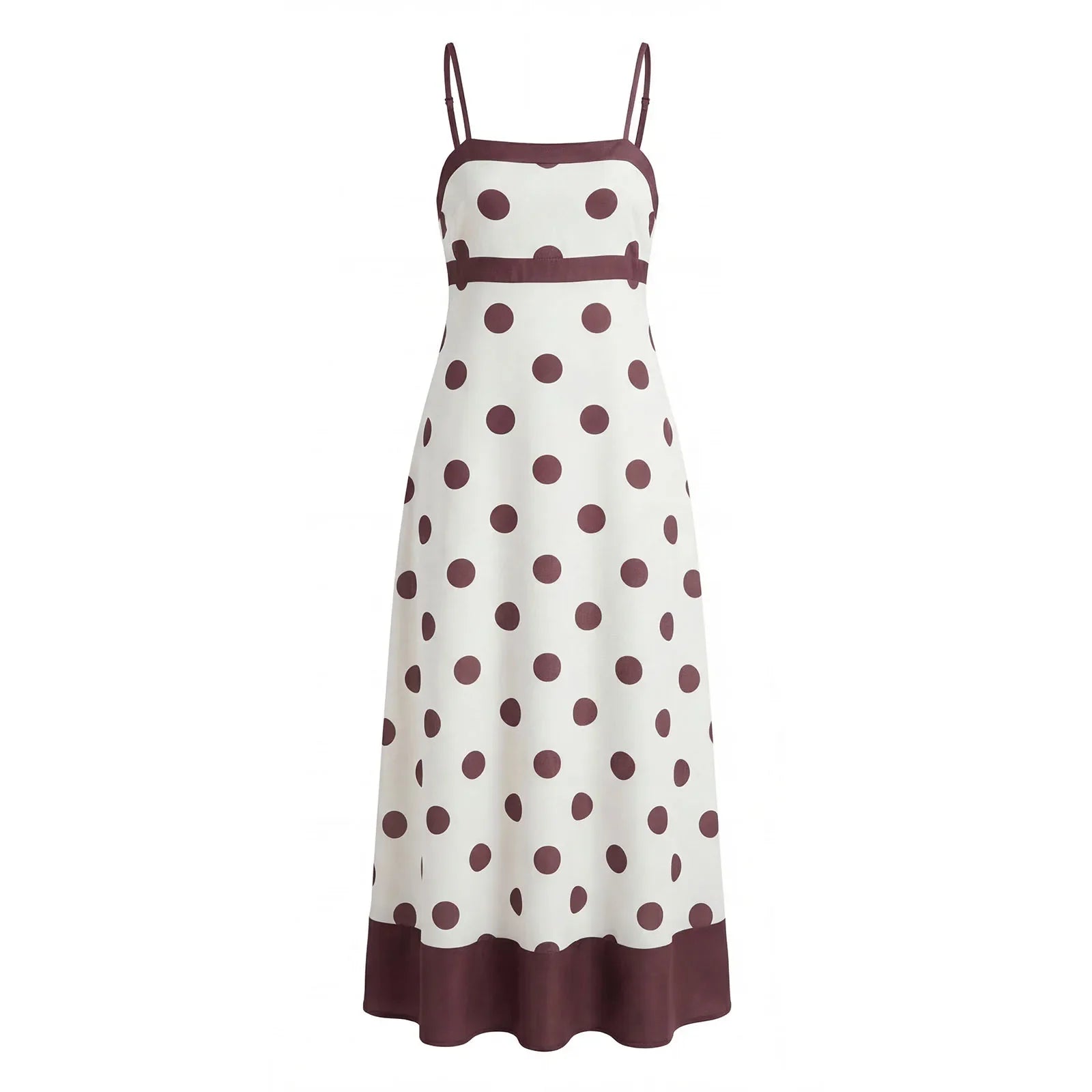 2026 Summer Women Slip Dress Spaghetti Straps Dots Print Swing A-line Dress Party Bohemian Casual Elegant Dresses