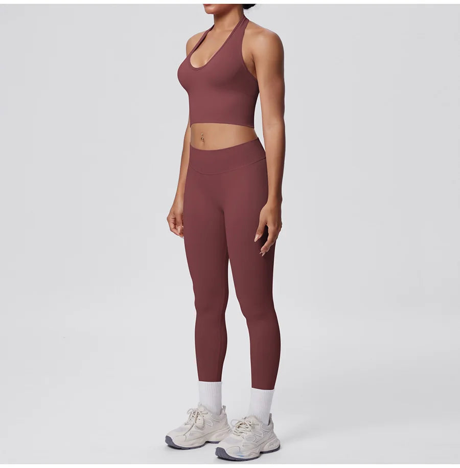 2pcs Yoga Set Gym Outfits Clothes Athletic Wear Yoga Suits For Women Fitness Set Tracksuits Sports Bra Gym Leggings Sportswear