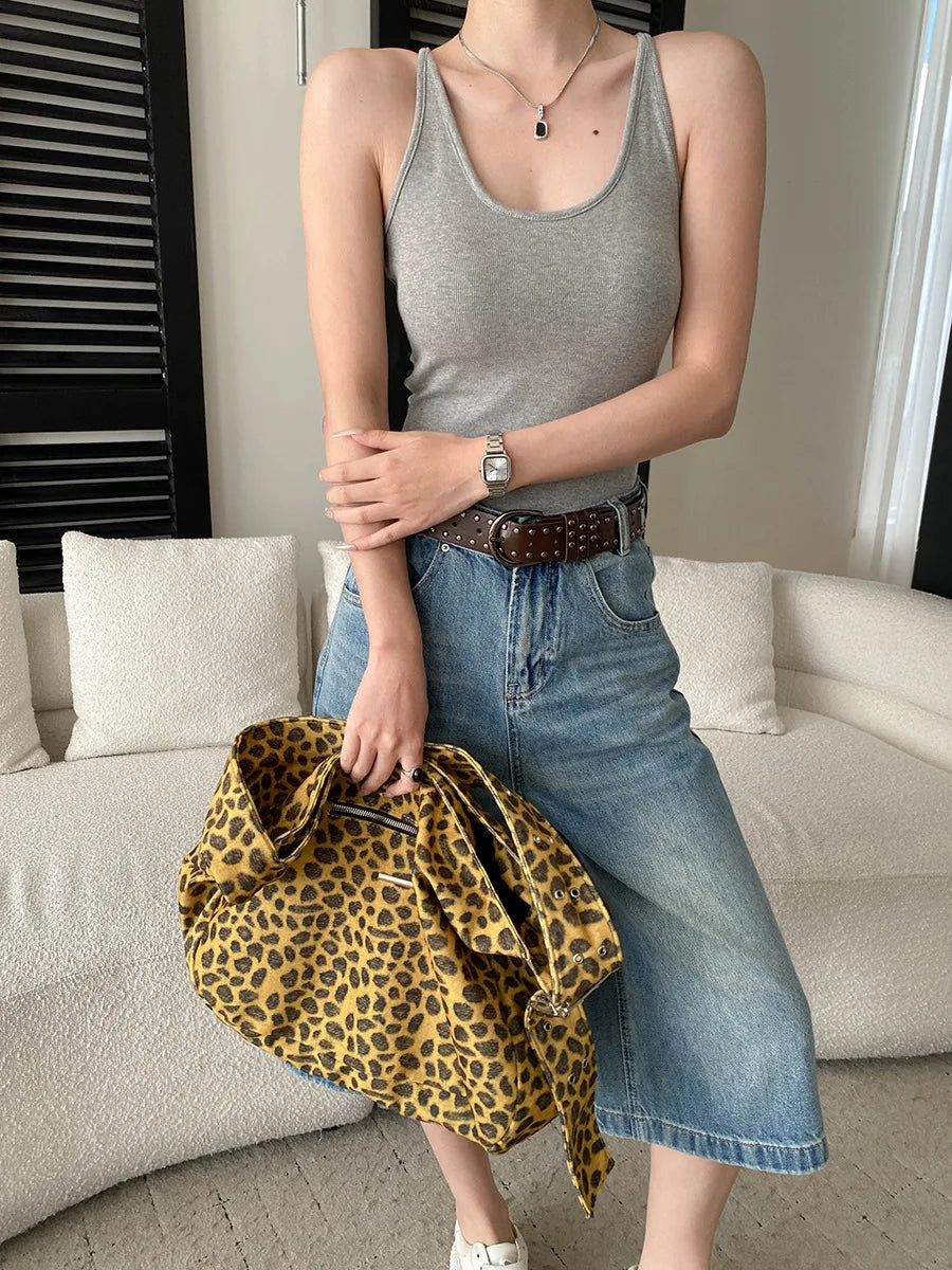 Sports vest U-neck slim fit camisole bottoming T-shirt