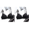 2Pcs/Set Padded Bras For Women Push Up Bra Underwear Non-wire Brassiere Sexy Lingerie Solid Color 3/4 Cup Comfort Intimates