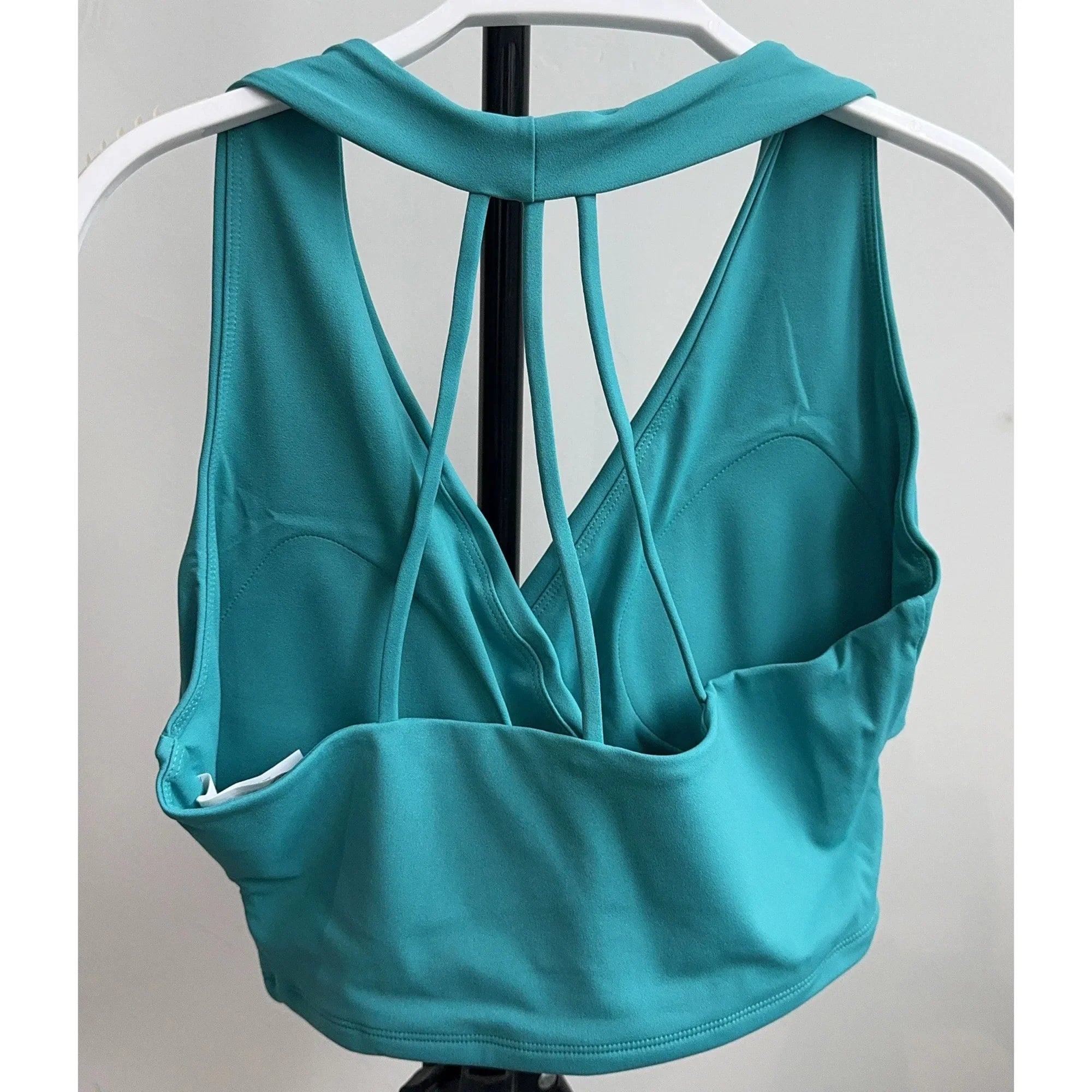 Women's Cross Back Sports Bra Shock Resistant Gathered Sexy Gym Running Bra Summer Yoga Vest Outdoor Comfortable Fitness Wear