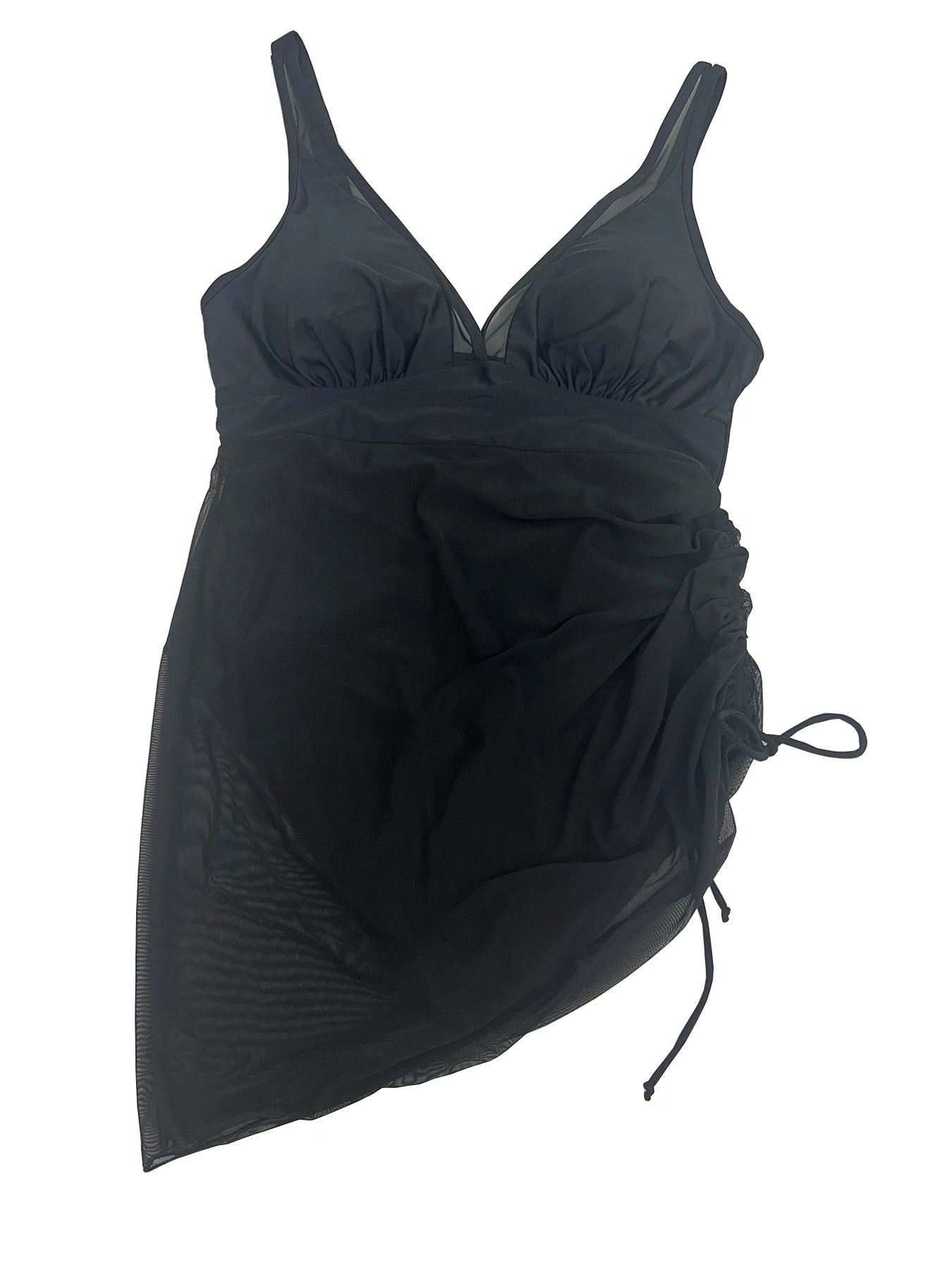 2026 Mesh Swimsuit Women One Piece Black Strappy Large Plus Big Size Swimwear Female Bathers Bathing Swimming Swim Suit 0XL-5XL