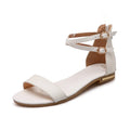 Summer Shoes Women's Sandals Big Size Genuine Leather Gold Flats Casual Beach Shoe White Gladiator Flip Flops Female Comfortable