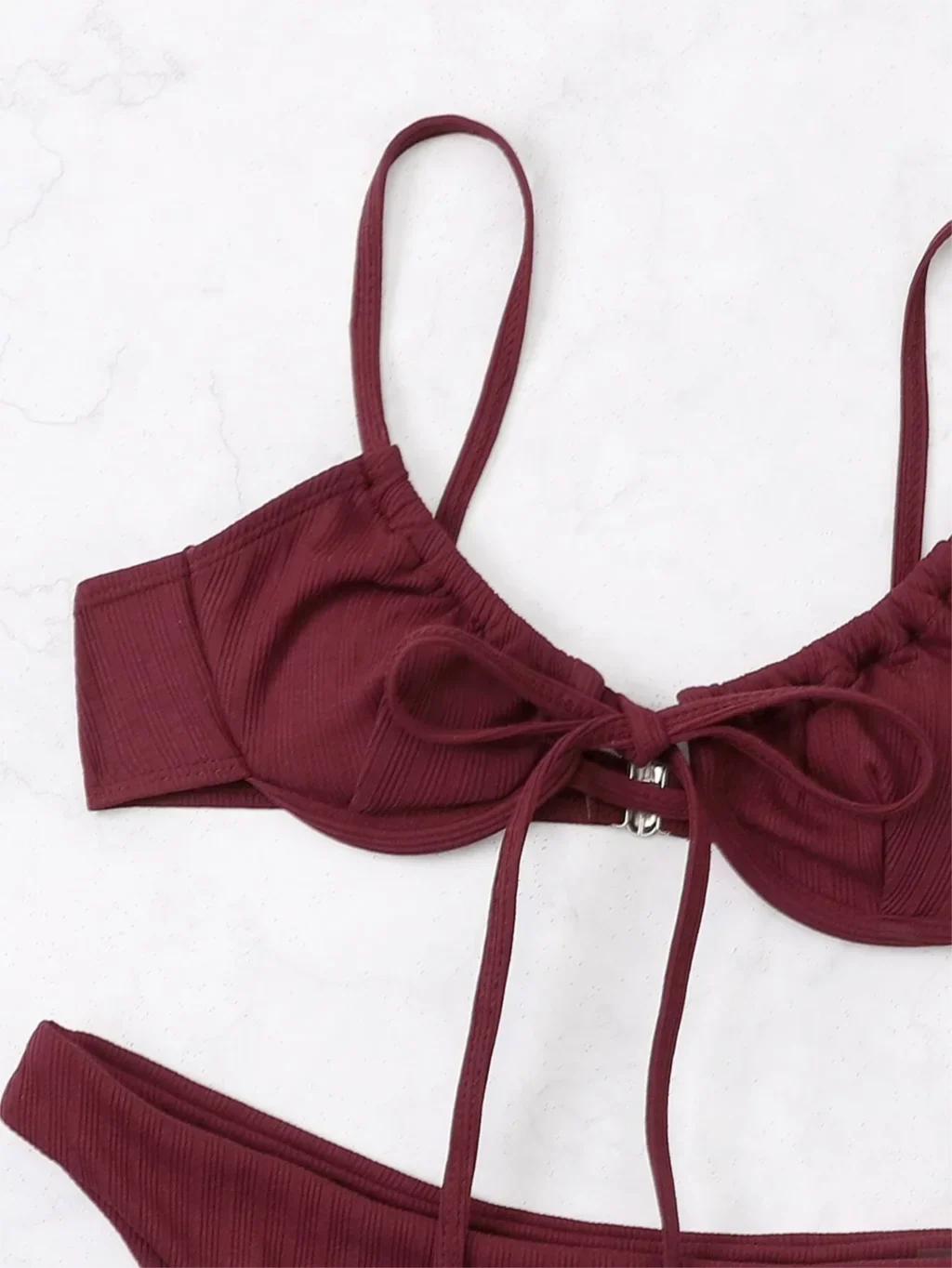 2026 Push Up Bikini Women Tie Front Swimsuit Sexy Underwire Swimwear Female Bathers Bathing Swimming Swim Suit Summer Beachwear