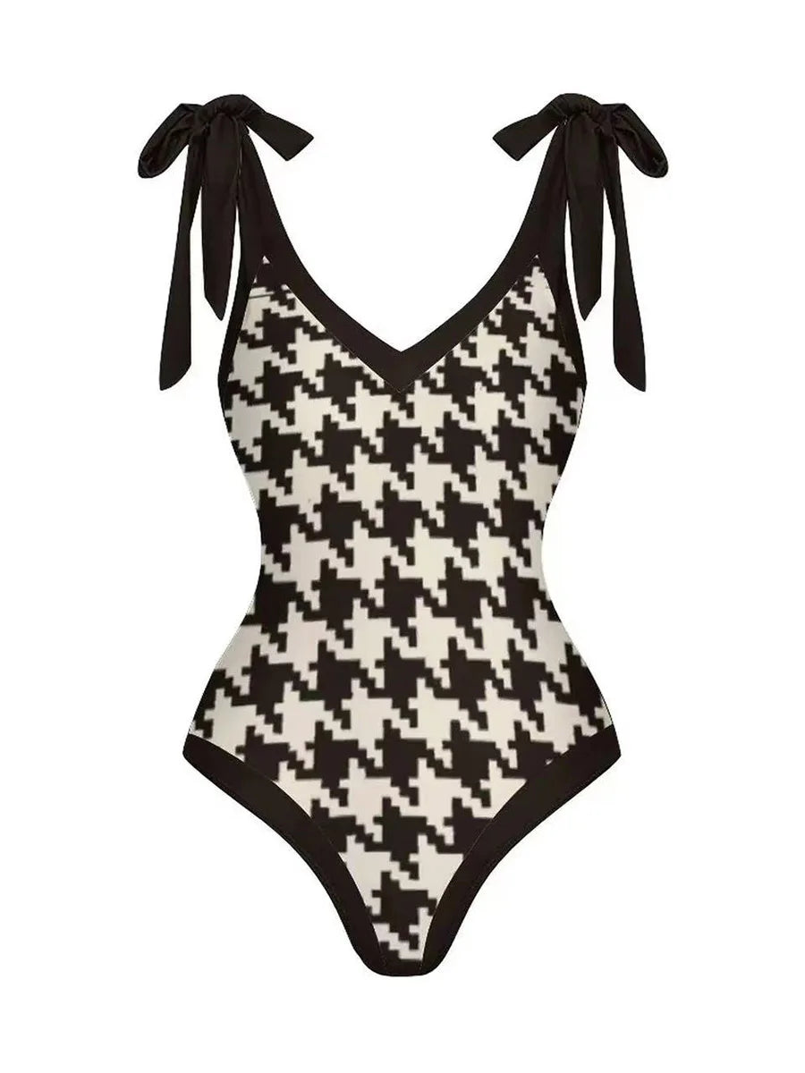 2026 String One Piece Swimsuit & Vent Skirt Padded Sexy Swimwear Women Bathing Suit Female Swimming Summer Beachwear Bodysuit