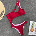 2026 Asymmetric One Shoulder Women Swimwear One Piece Swimsuit Female Monokini Bather High Cut Out Bathing Suit Swim Bodysuit