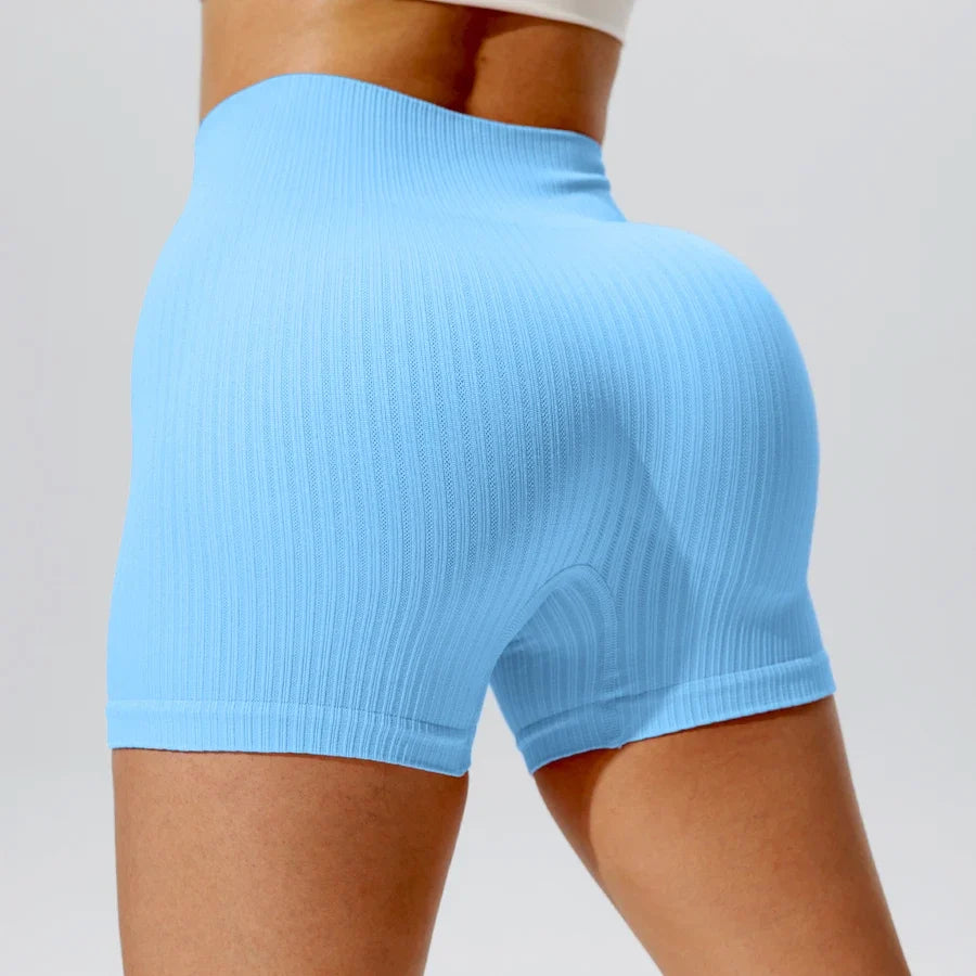 Women Pink Yoga Shorts Sportswear Woman Gym High Waist Sports Shorts Fitness Running Activewear Tummy Control Workout Leggings