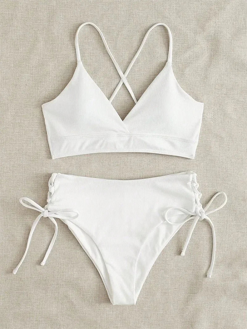 Sexy Bandage High Waist Brazilian Bikinis Sets Swimsuit Swimwear Swimming Suit for Women 2023 New Bikini Mujer Biquinis