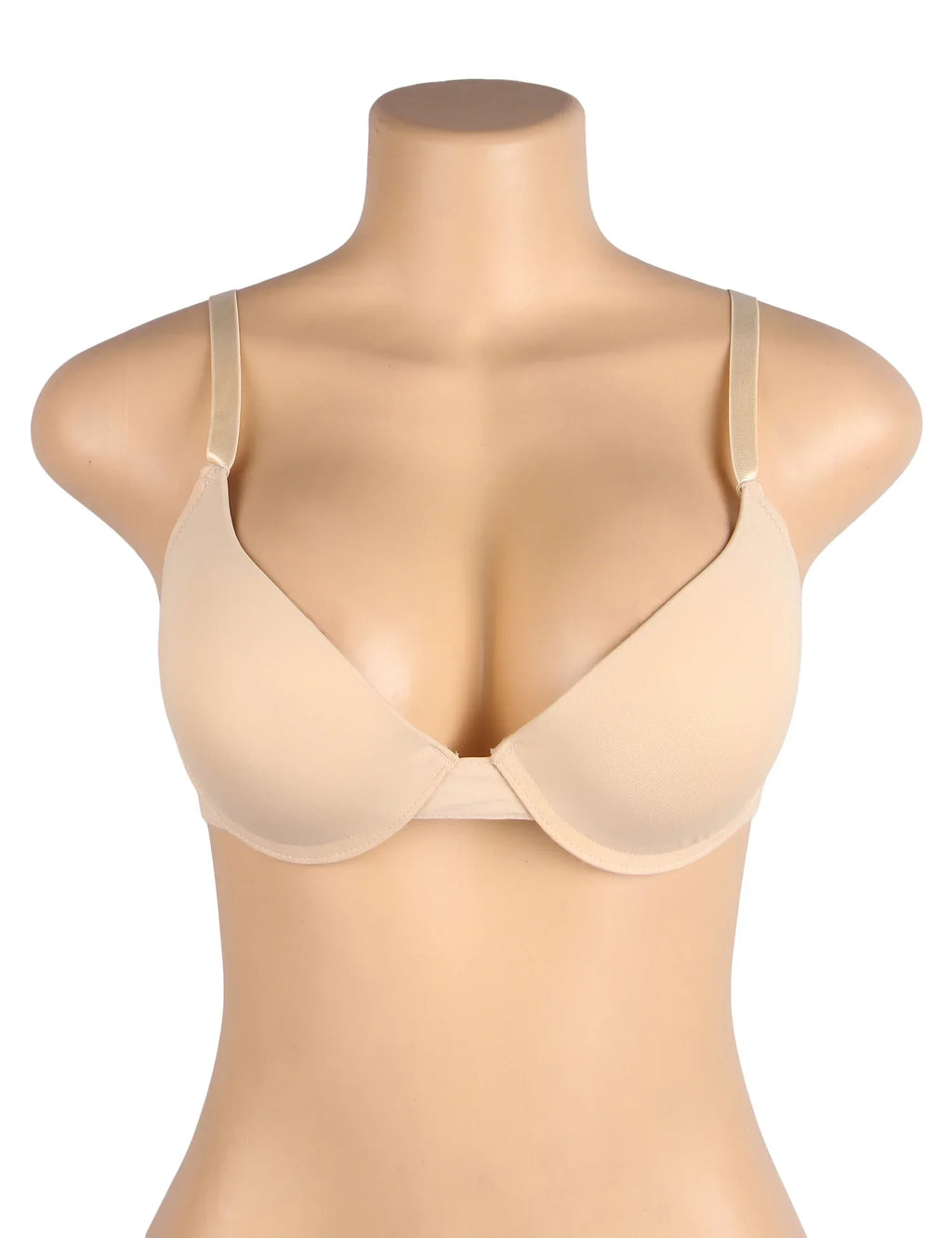 White Swim Fabric Underwire Bra for Women Plus Size Lightly Padded Adjustable Straps 4 Hook Closure Everyday Bra