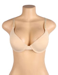 White Swim Fabric Underwire Bra for Women Plus Size Lightly Padded Adjustable Straps 4 Hook Closure Everyday Bra