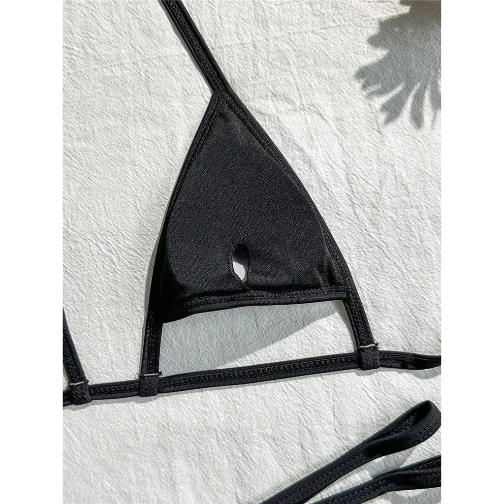 Sexy Extreme String Mini Micro Thong Bikini Female Swimsuit Women Swimwear Two-Pieces Bikini Set Bather Bathing Suit Swim V8373