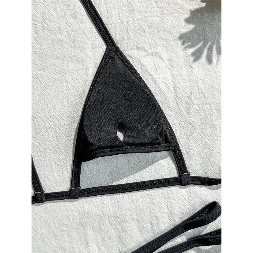 Sexy Extreme String Mini Micro Thong Bikini Female Swimsuit Women Swimwear Two-Pieces Bikini Set Bather Bathing Suit Swim V8373