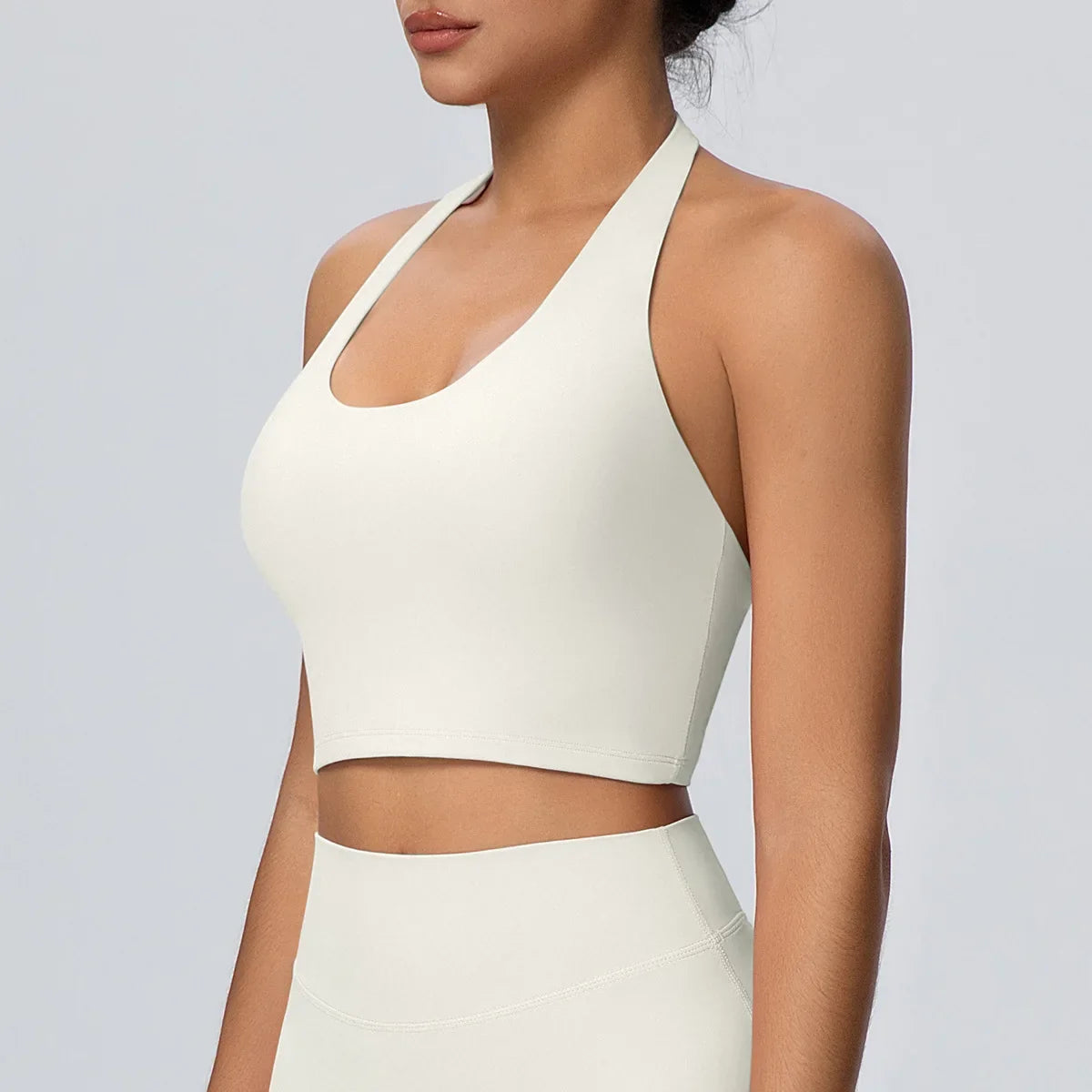 Sexy Gym Women's Sports Bra Breathable Hanging Neck Backless Sports Bra Women's Comfortable Exercise Pilates Training Yoga Top