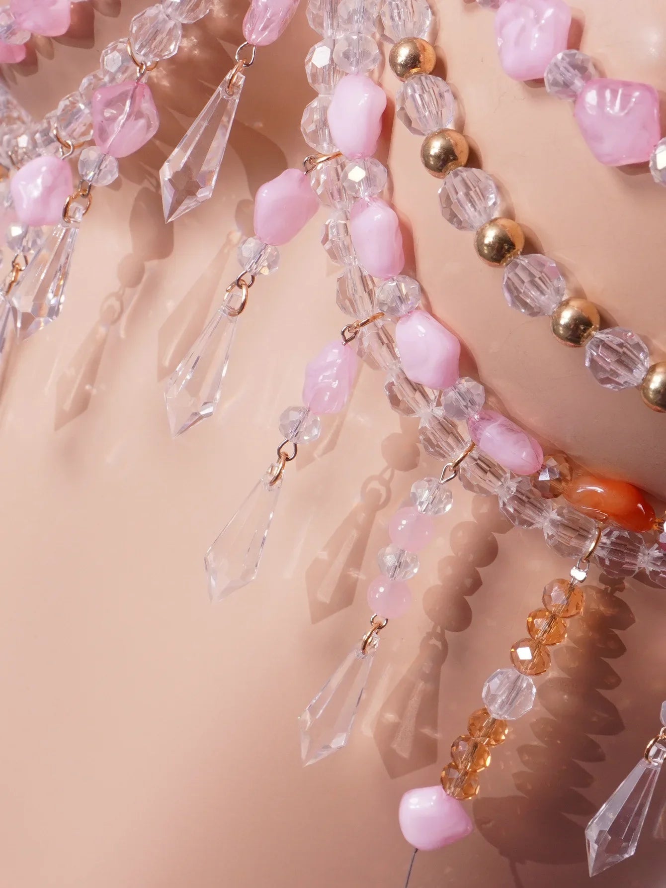 Body Chain Acrylic Beads With Swimsuits Bikinis Beach Vaction Pool Party Casaul Style Bikini For Woman Charming Pure Desire ZS1T