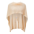 Womens See-through Knitted Cover-ups Poncho Solid Color Asymmetric Tops Cape for Daily Beach Shawl Summer Fall