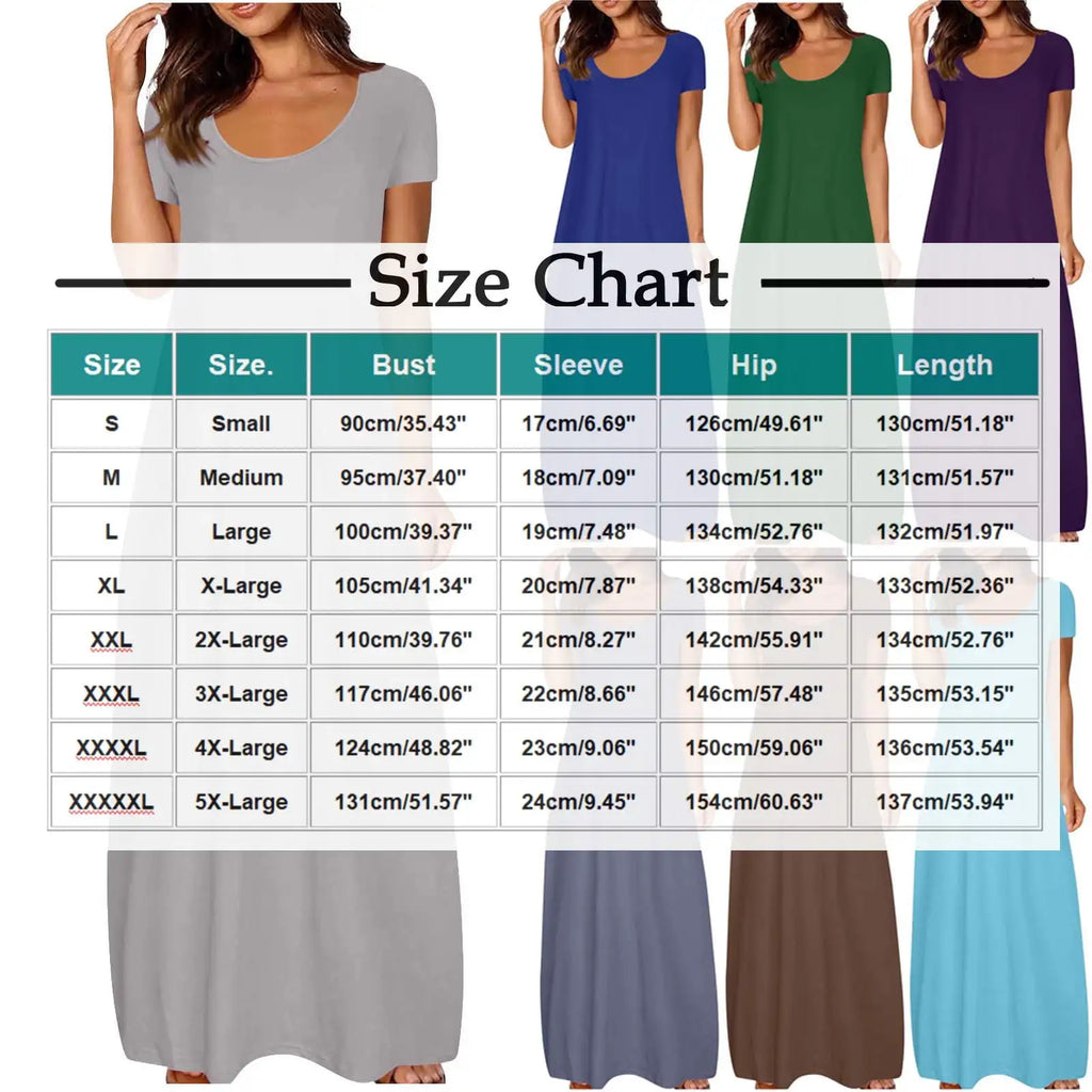 Casual Dresses For Teens Fashion Clothes Women Leisure Solid Color V Neck Short Sleeve Long Dress Casual Loose Sundress 2025