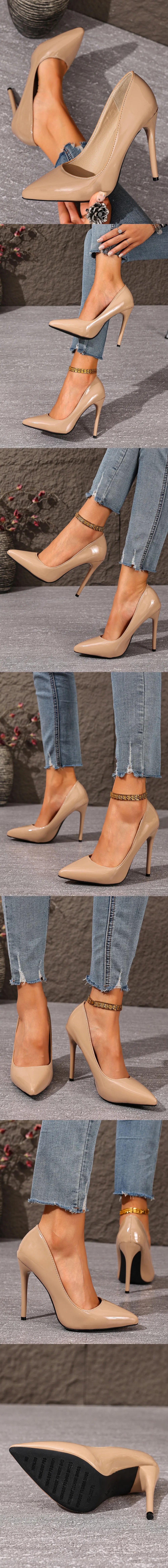 2026 Plus Size 45 Summer Elegant White Stiletto Pumps Pink Sexy Pointy Toe Thin High Heels Shoes Women Black Office Lady Shoes